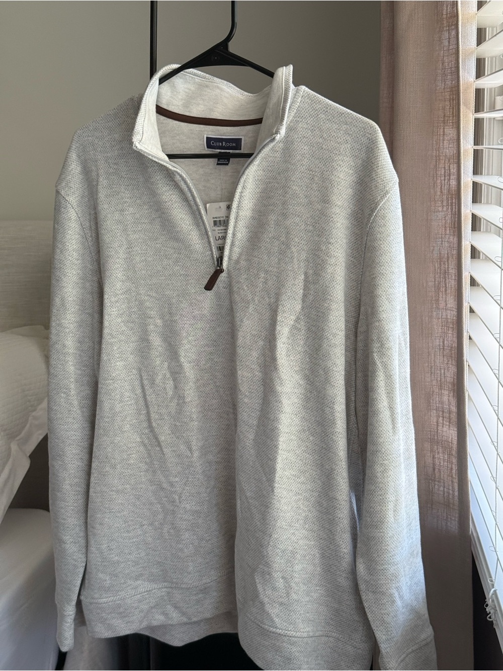 Club Room Gray Quarter-Zip Pullover
